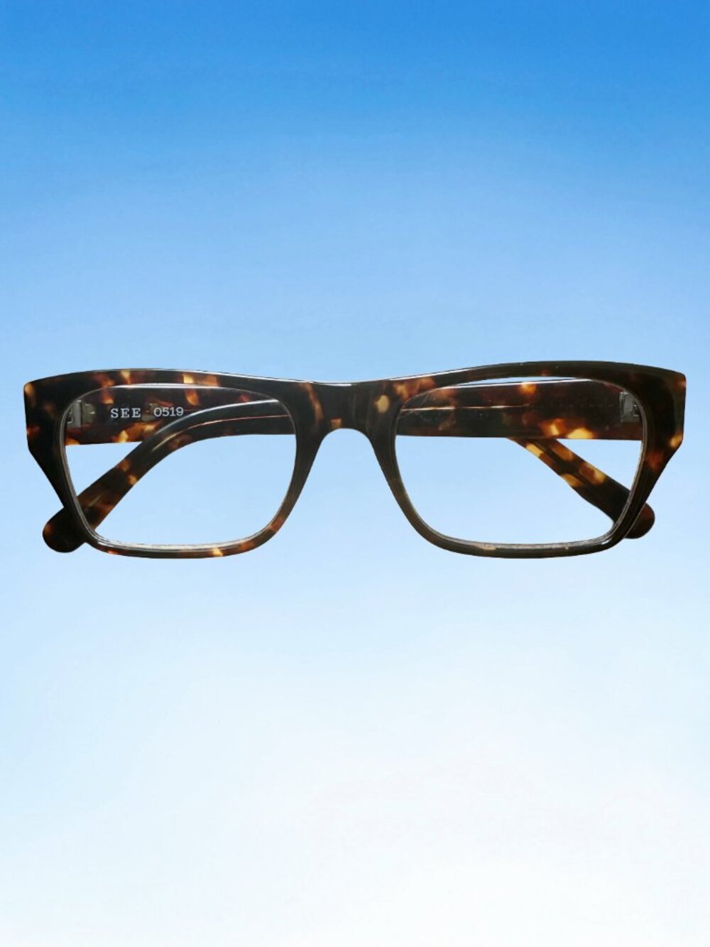 SEE Eyewear Tortoiseshell Rectangular Glasses, OS